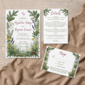 Cartons Réponse Code QR du site Web de mariage de verdure boisée r (Personnalisez la collection de ce créateur indépendant. )