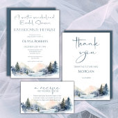 Dessous-de-verre Carré En Papier Fête des mariées forestière rustique d'hiver