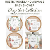 Serviette En Papier Le Baby shower des animaux des bois