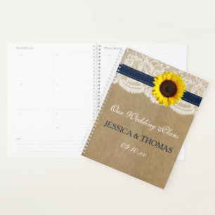Collection Rustique de Mariages de tournesol Kraft