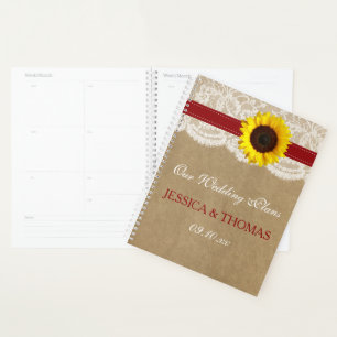 Collection Rustique de Mariages de tournesol Kraft