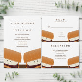 Invitation S’more Illustration Mariage alimentaire (Personnalisez la collection de ce créateur indépendant.)