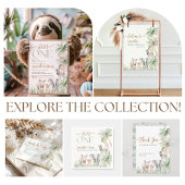 Carte De Remerciements Safari Animal Wild One Baby Boy Douche