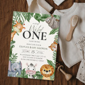 Serviette En Papier Wild One Safari Animaux Baby shower garçon