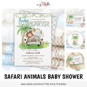 Serviette En Papier Baby shower Safari Animaux