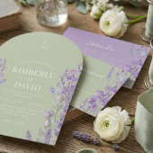Invitation Mariage de Fleur Sauvage Sage