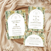 Cartons Réponse Sage Green Floral Arch Wedding
