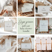 Invitation Chariot de golf vert Sage petit putter sur le chem