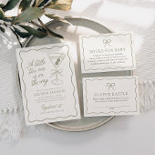 Serviette En Papier Un Tini Se Trouve Sur Le Chemin Du Baby shower Mar