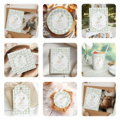 Invitation Fête de bébé garçon Silly Goose Arc vert
