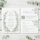 Étiquette Elegant Sage Green Vintage Classic Wedding Address (Personnalisez la collection de ce créateur indépendant.)