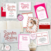 Serviette En Papier Père Noël Baby Rouge Douche de Noël serviettes