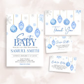 Invitation Baby shower de Noël bébé Père Noël
