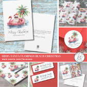 Kerstman Strand Cadeaupapier