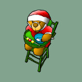 Carte Postale Père Noël Teddy Bear