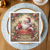 Sticker Carré Le Père Noël Bonne Année