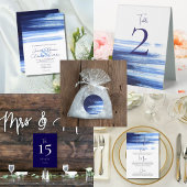 Papier Cadeau Initiales Monogrammes Mariage Date Moderne Navy