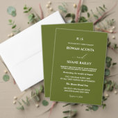 Carte de menu de mariage en vert sauge monogramme (Personnalisez la collection de ce créateur indépendant. Test)