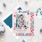 Étiquettes-cadeau Balises cadeaux de vacances en fleurs rose, bleu e