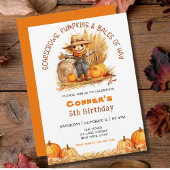 Étiquettes-cadeau Citrouilles ET BALES DE HAY MODERN ANNIVERSAIRE