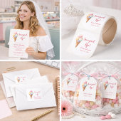 Invitation Scooped Up! Pink Ice Cream Bridal Shower