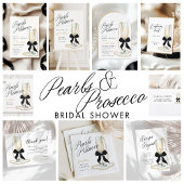 Serviette En Papier Fête des mariées Pearl & Prosecco Black Bow