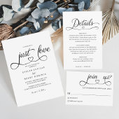 Invitations En Acrylique Nothing Fancy Just Love Script Heart Wedding