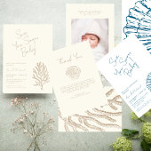 Elegant Scallop Shell Nautisch Retouradres Rubberstempel