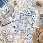 Invitation Seashells & Wedding Bells Beach Bachelorette Party