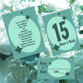 1950's Atomic Mint Bruiloft Save-the-Date Briefkaart