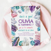 Geologie Meisje Verjaardag Achtergrond Gem Dig Par Spandoek