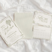 Sage Green Stripes Place Cards Kaart