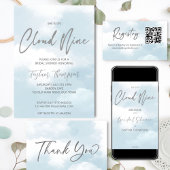 Cloud negen vrijgezellenfeest dank u bedankkaart