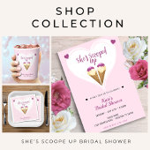 Gobelets En Papier Fête des mariées Coeur de crème glacée rose