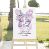 Serviette En Papier Lilac Bow She's Tying the Knot Fête des mariées