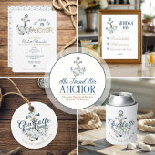 She Found Her Anchor Nautical Bridal Shower Ronde Sticker