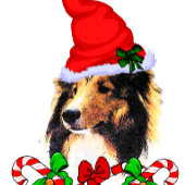 Décoration En Céramique Noël Shetland Sheepdog