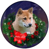 Shiba Inu Kerstkrans Cadeaupapier