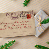 Witte Bomen Illustraties Rood Kerstmispatroon Inpakpapier Vel