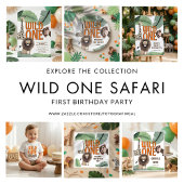 Poster Printable Wild One Safari Welcome 1st Birthday