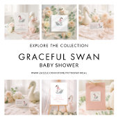 Carnet Graceful Swan Baby Shower Guest Book