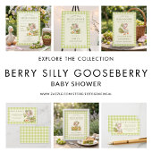 Invitation Douce Fête de Bébé Silly Goose Groseille