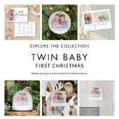 Twins Our First Christmas 2 Photos Script Baby