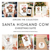Cartes Pour Fêtes Annuelles Highland Cow 2026 Calendrier Joyeux Noël