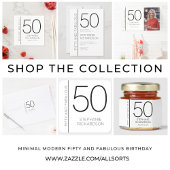 Fifty and Fabulous Modern 50th Birthday Party Kaart