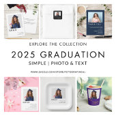 Assiettes En Carton Photo simple 2022 Graduation Purple Yellow
