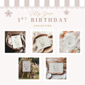 Invitation Silencieux Oie 1er Anniversaire Green Stripes