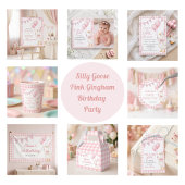 Deux Invitations d'anniversaire de fille en vichy