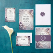 Invitation Silver and Soft Amethyst Winter Blooms Wedding (Personnalisez la collection de ce créateur indépendant. )