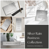 Carte De Visite Script de signature Silver Rain